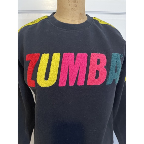 Zumba Adult Small Black Gym‎ Fitness Activewear Pullover Sweatshirt - Picture 2 of 12